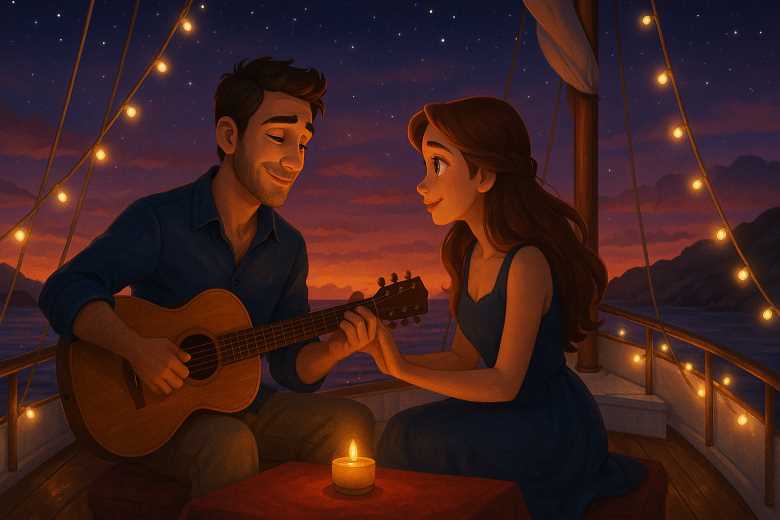 Yıldızların Altındaki Aşk Masalı 2 denizde romantik bir gece